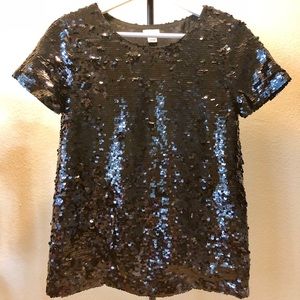 J. Crew Sparkly Sequin Top